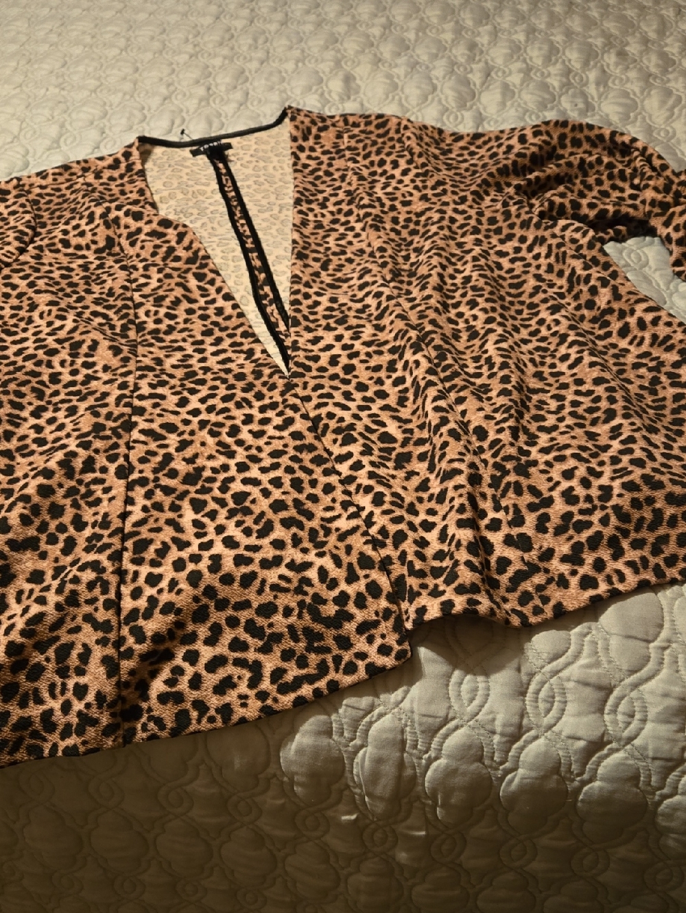 torrid Leopard Print V-Neck Tunic - Tan and Black